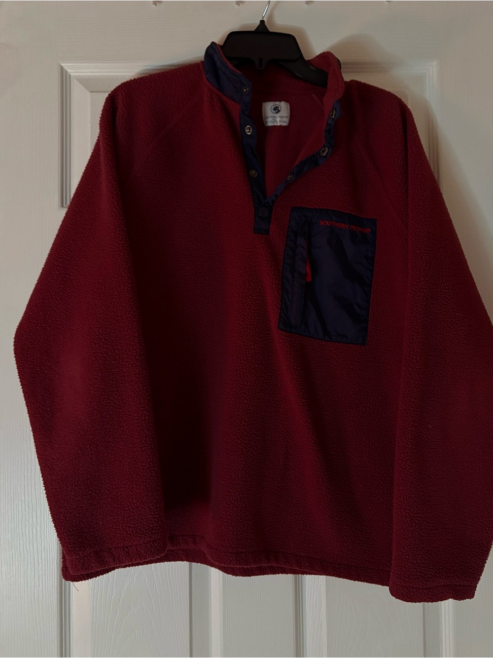 Southern Proper Red Sherpa Fleece Pullover